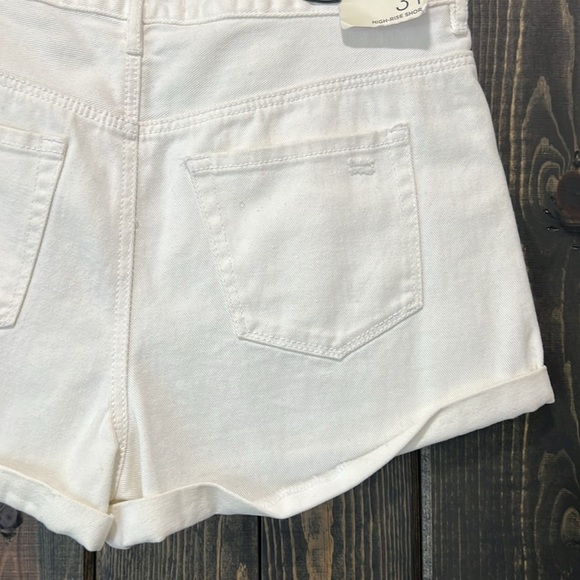 NWT Bullhead Shorts 31 White High Rise Distressed Dandelion Cotton Boho Casual - Picture 9 of 13